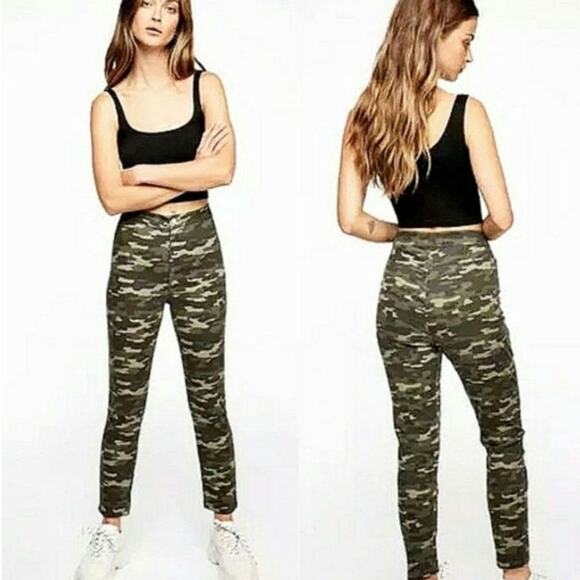 Free People Camo Camouflage Size 25 Skinny Jeans - Picture 1 of 5
